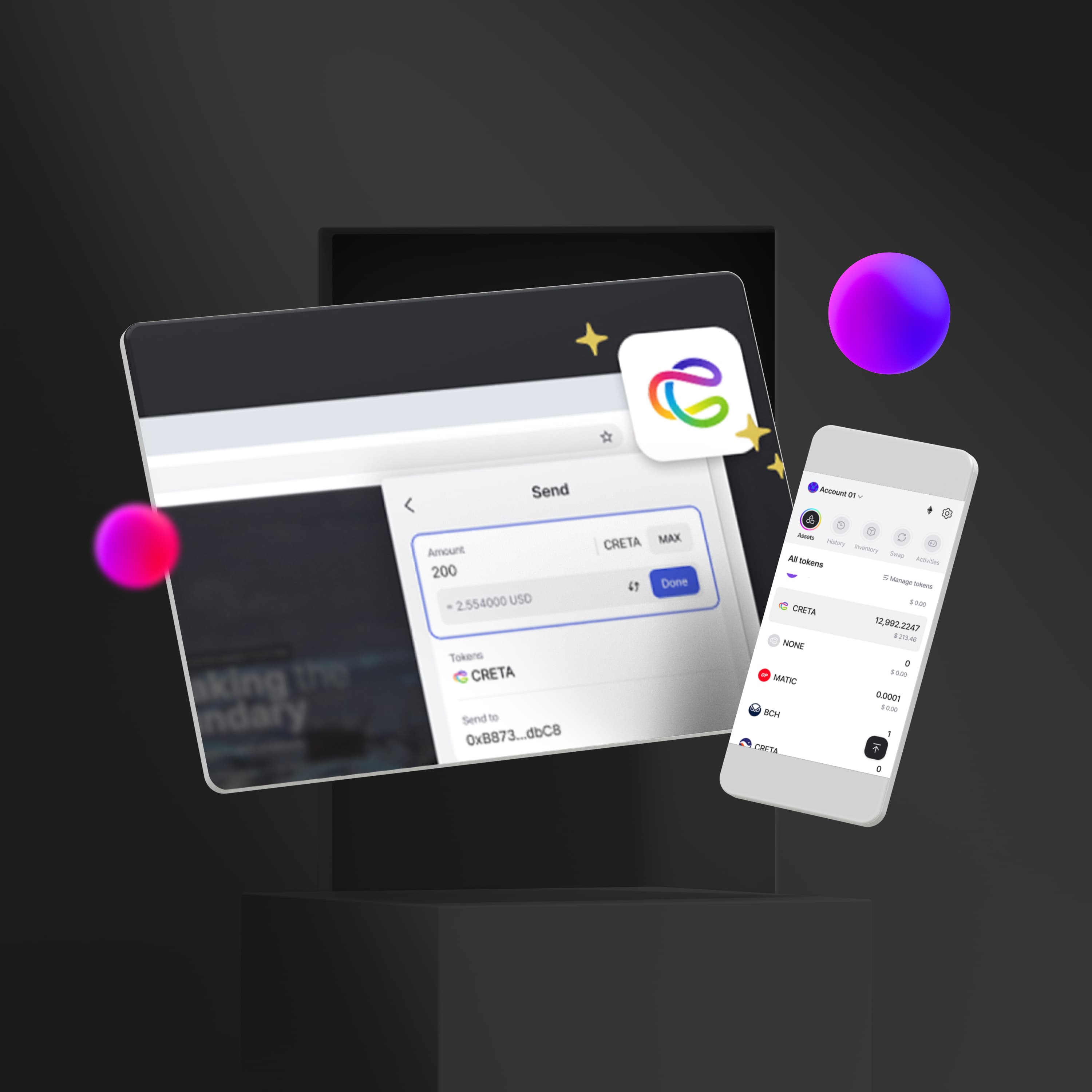 WEB3 Wallet interface preview